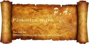 Pinkovics Anikó névjegykártya